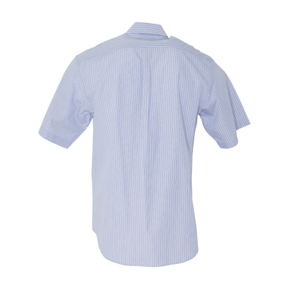 Blue Striped Short Sleeve Button Down