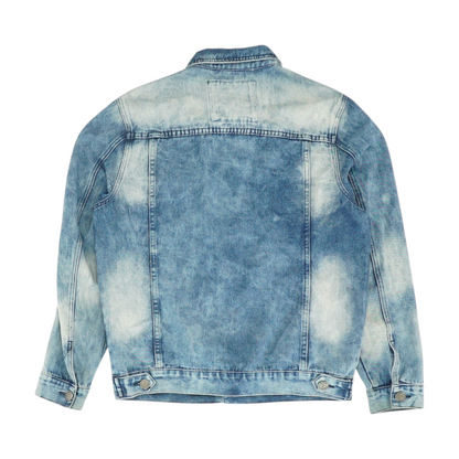 Blue Solid Denim Jacket