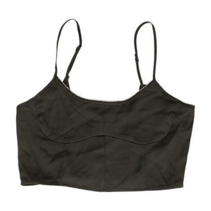 Black Solid Sleeveless Blouse