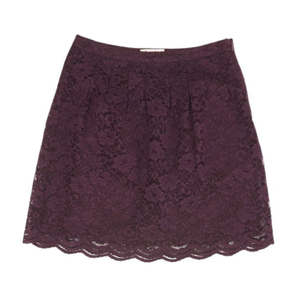 Purple Solid Mini Skirt