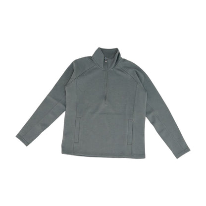 Gray Solid 1/4 Zip Pullover