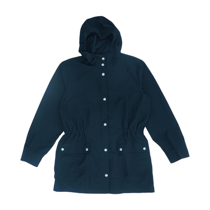 Black Solid Rain Jacket