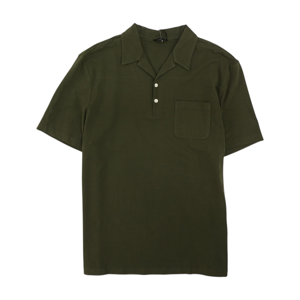 Green Solid Short Sleeve Polo