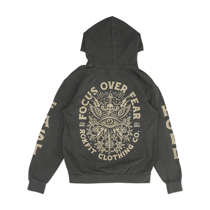 Gray Solid Hoodie Pullover