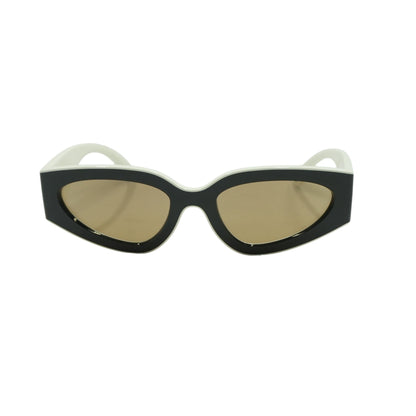 Black 6056 Oval Sunglasses