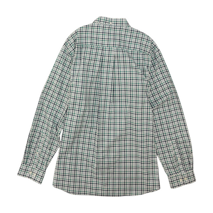 Green Plaid Long Sleeve Button Down