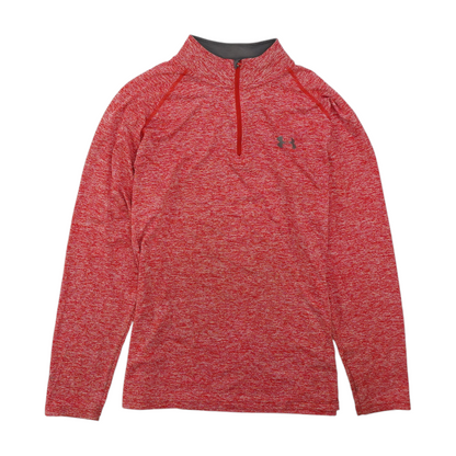 Red Solid 1/4 Zip Pullover