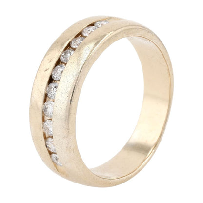 1/2 Ct 14K Gold Channel Set Round Diamonds Band
