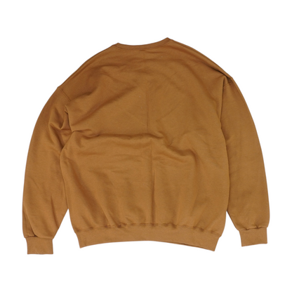 Brown Solid Sweatshirt Pullover