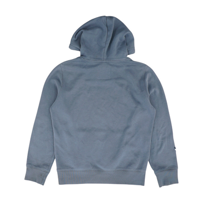 Blue Solid Hoodie Pullover