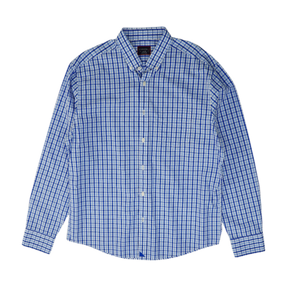 Blue Check Long Sleeve Button Down