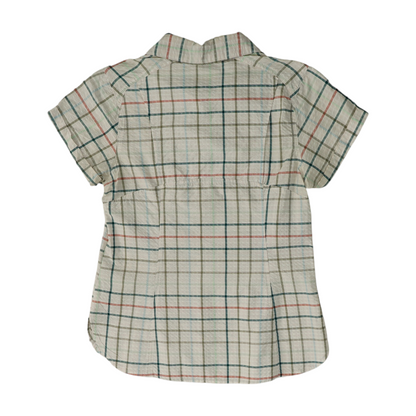 White Check Button Down