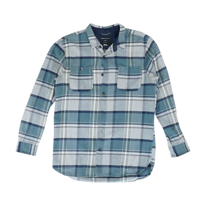 Blue Plaid Flannel Button Down