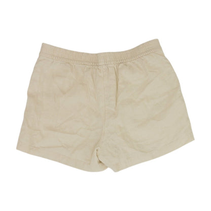 Beige Solid Knit Shorts