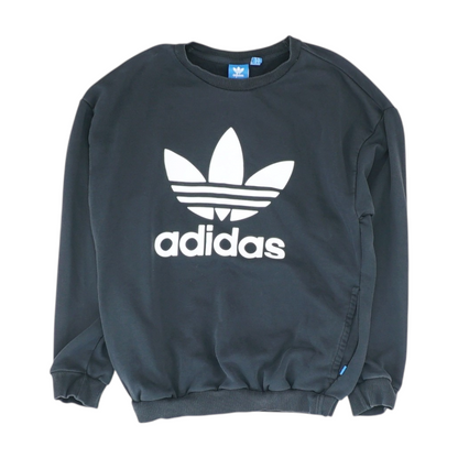 Black Solid Sweatshirt Pullover
