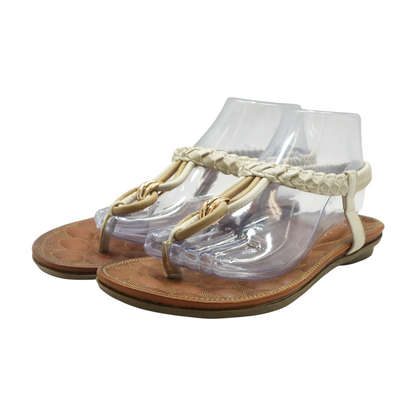 Beige Flat Sandals