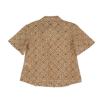 Beige Floral Button Down