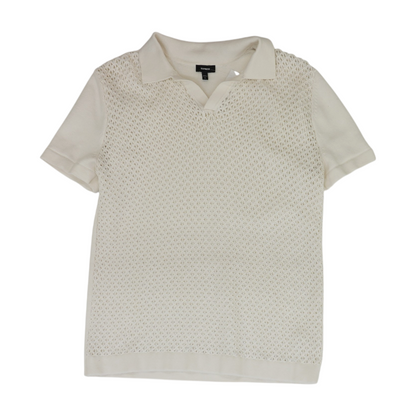 White Solid Pullover Sweater