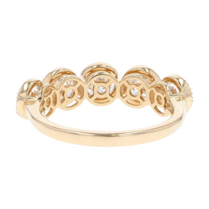 2 Ct 14K Gold Beaded Bezel Set Round Lab Grown Diamond Band