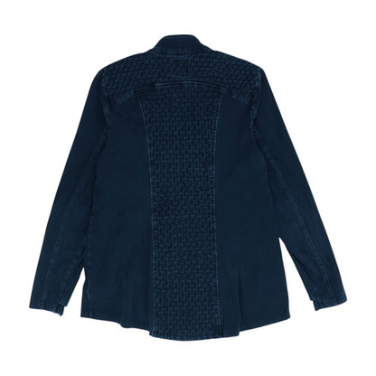 Black Solid Denim Jacket