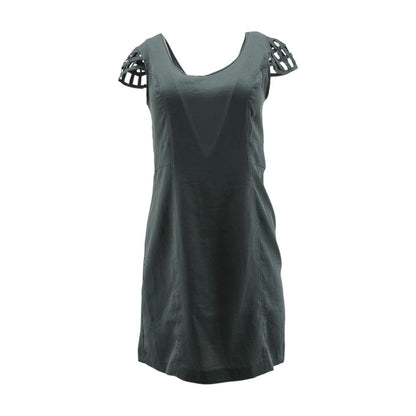 Gray Solid Mini Dress