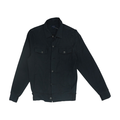 Black Solid Long Sleeve Button Down