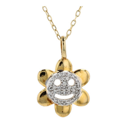 1/10 ctw Sterling Silver Lab Grown Diamond Pendant Necklace