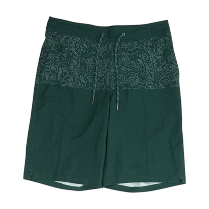 Green Print Active Shorts