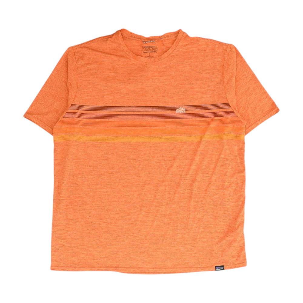 Orange Striped Active T-Shirt