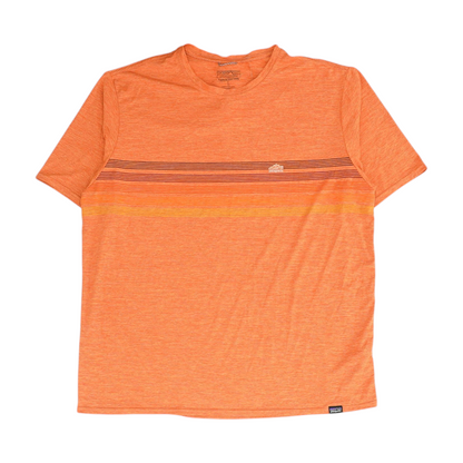 Orange Striped Active T-Shirt