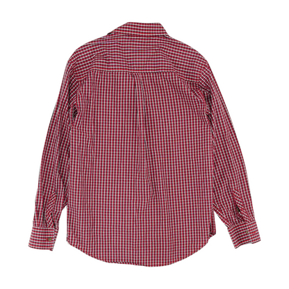 Red Plaid Long Sleeve Button Down