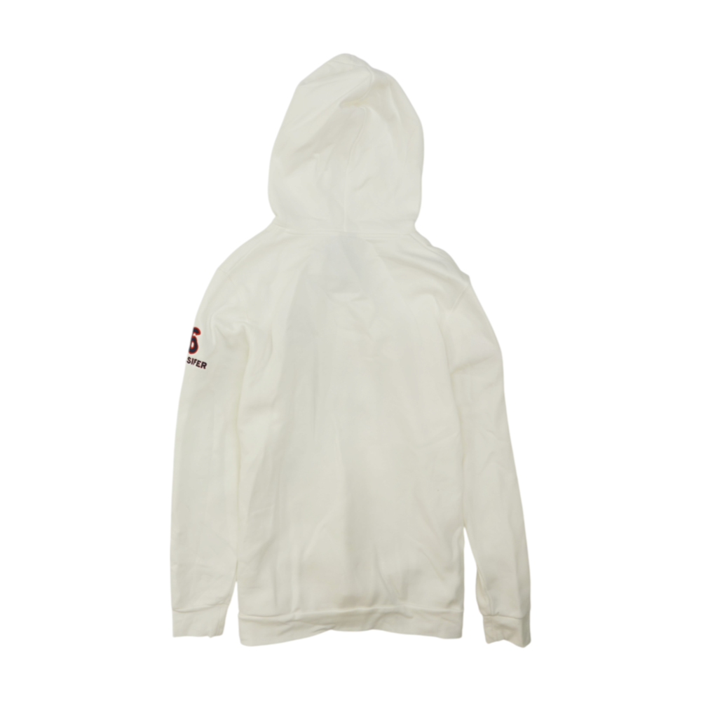 White Solid Hoodie Pullover