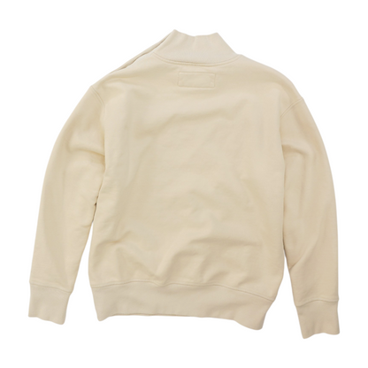 Beige Solid Sweatshirt Pullover