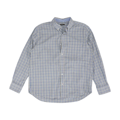 White Check Long Sleeve Button Down