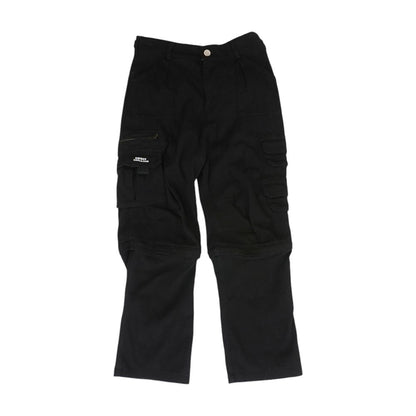 Black Cargo Regular Pants