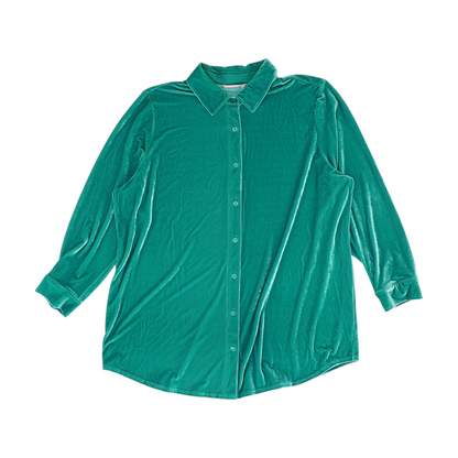 Green Plus Button Down