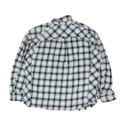 White Plaid Flannel Button Down