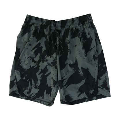 Gray Tie-Dye Active Shorts