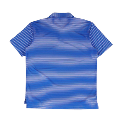 Blue Striped Short Sleeve Polo
