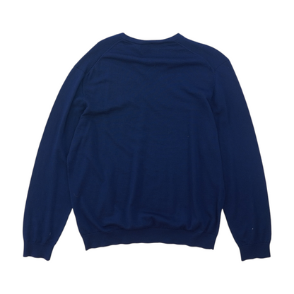 Navy Solid Pullover Sweater