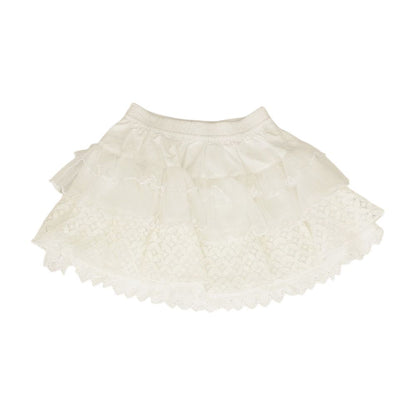 White Eyelet Mini Skirt
