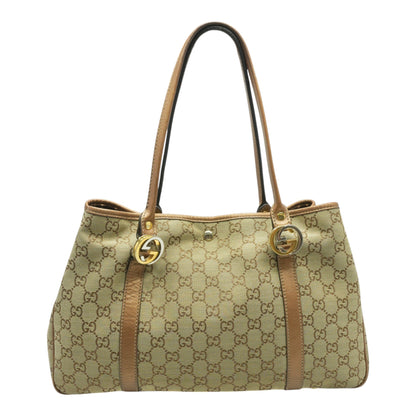 Beige GG Canvas Twins Tote Handbag