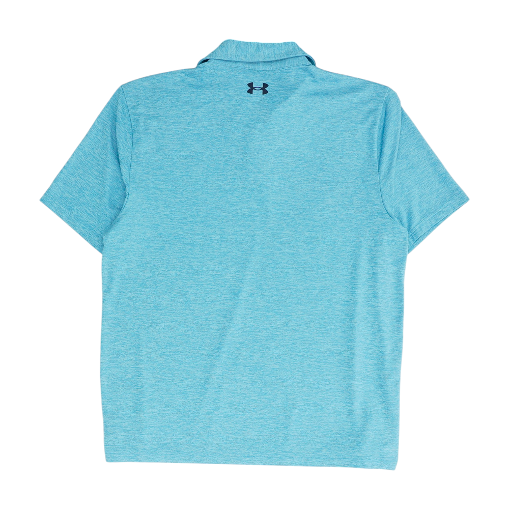 Blue Solid Short Sleeve Polo