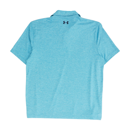 Blue Solid Short Sleeve Polo