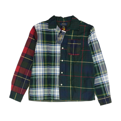 Green Plaid Long Sleeve Button Down