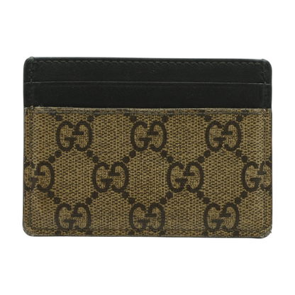 Black & Beige GG Supreme Tiger Head Card Case