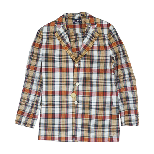 Red Plaid Cotton Madras Sport Coat