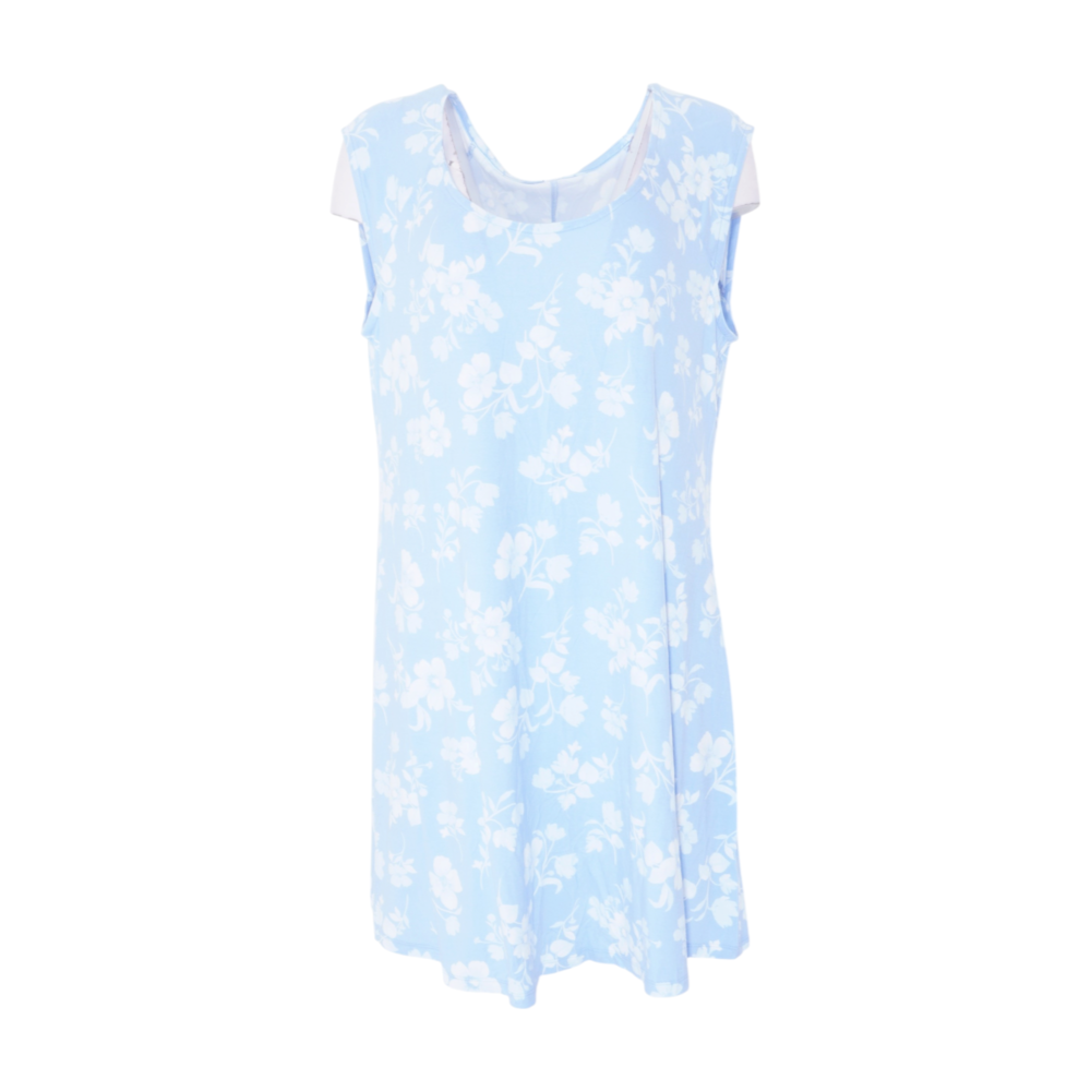 Blue Floral Midi Dress