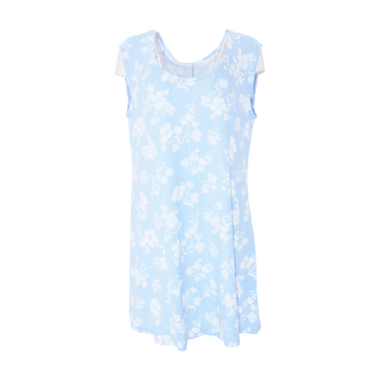 Blue Floral Midi Dress