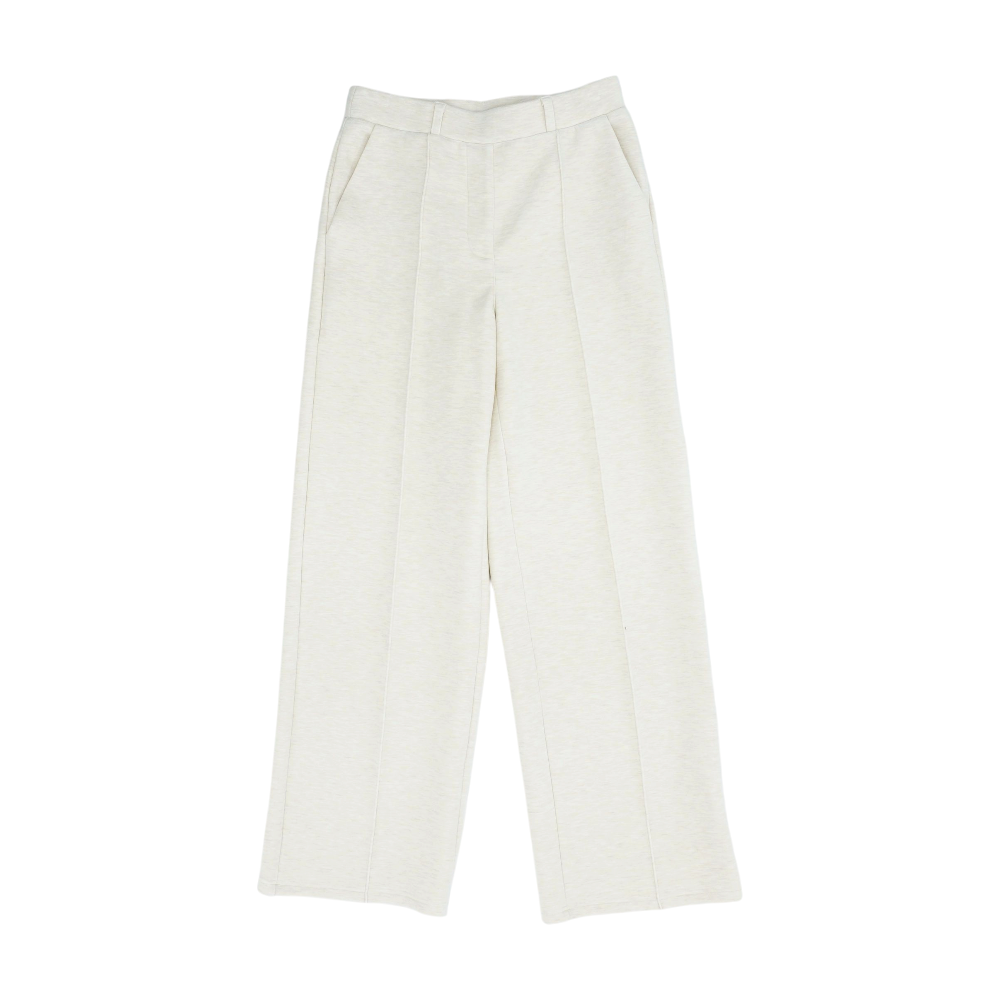 Beige Wide Leg Pants